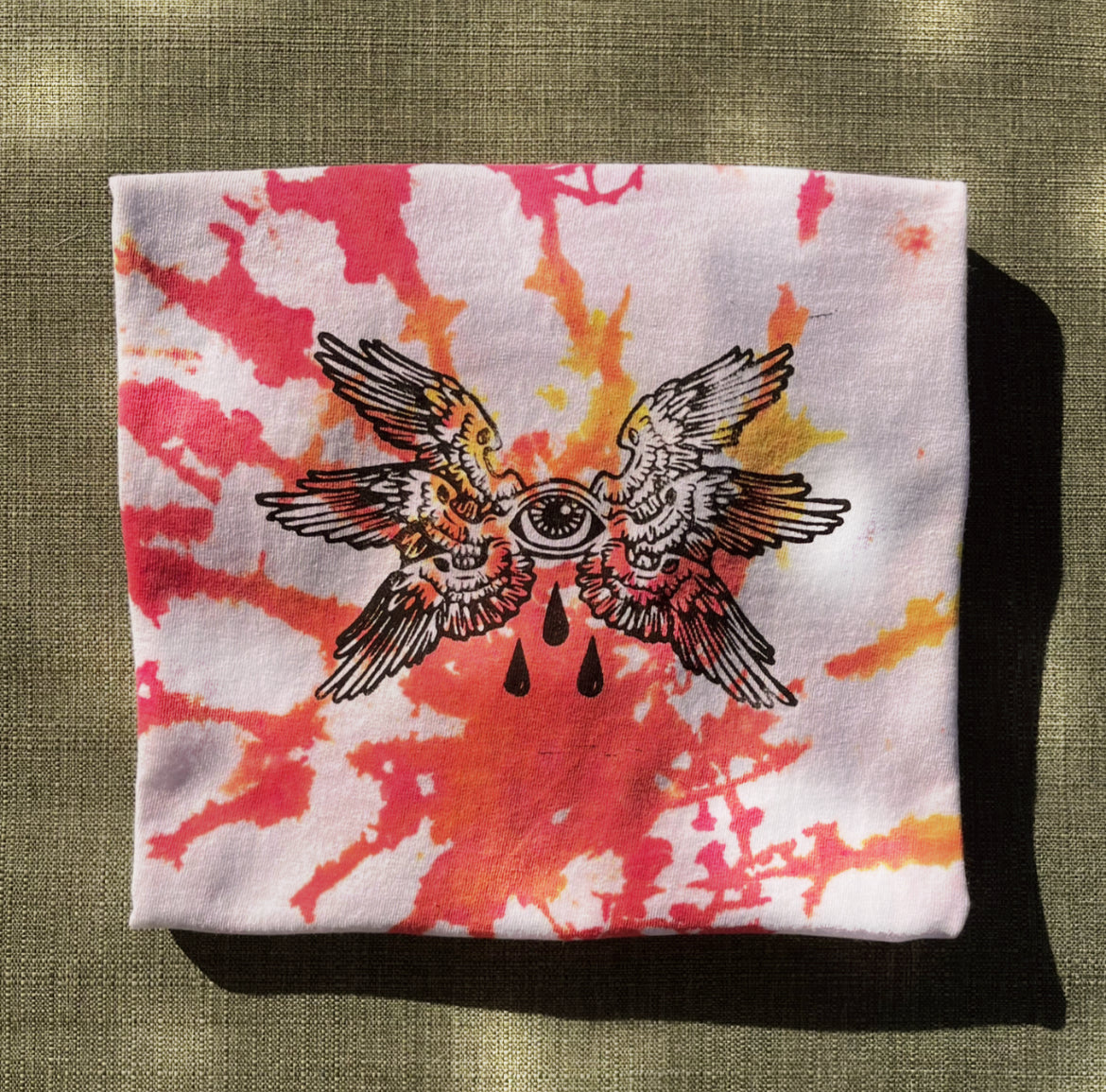 Sunset Tie Dyed Angel Eye T-Shirt