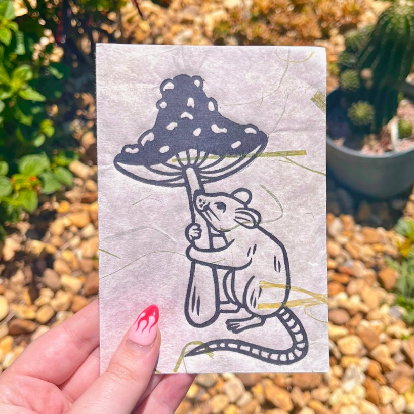 Mouse Shroom Mini Print