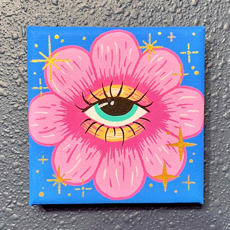 Pink Sparkle in My Eye Painting