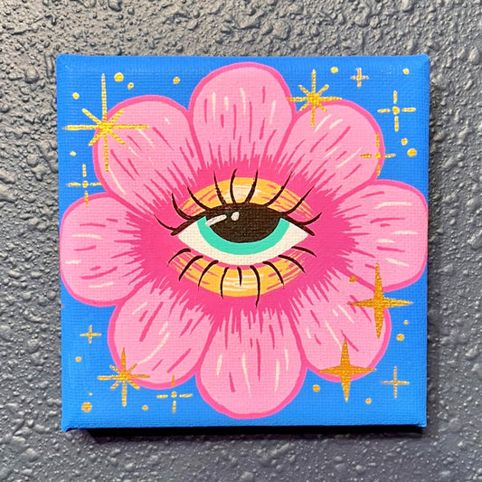 Pink Sparkle in My Eye Painting