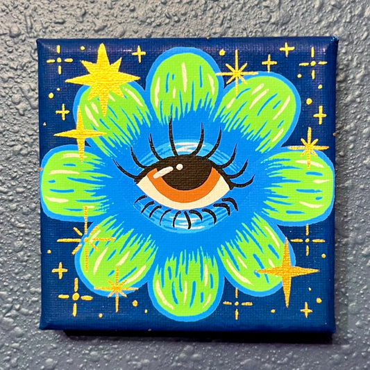 Green Sparkle in My Eye Painting
