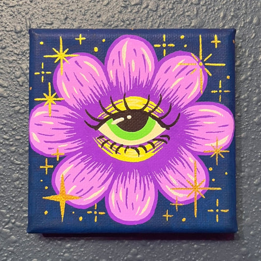 Purple Sparkle in My Eye Painting