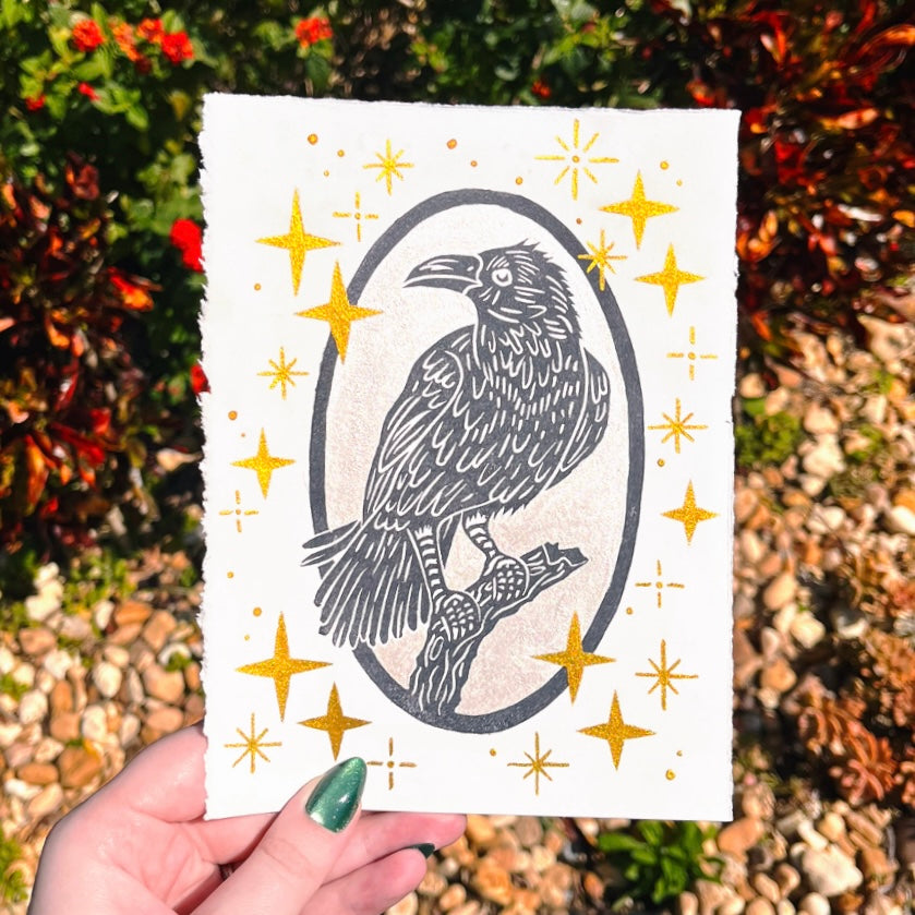 Golden Raven Print