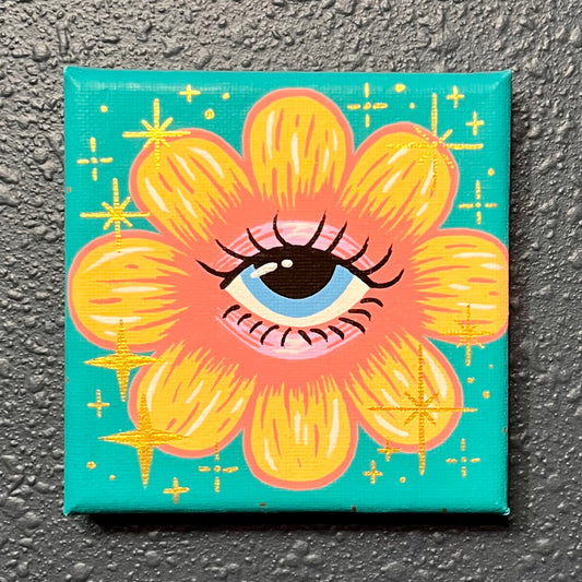Orange Sparkle in My Eye Painting