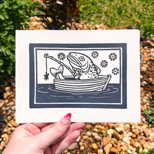 Fishing Fish Print