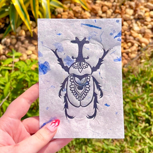 Mandala Beetle Mini Print