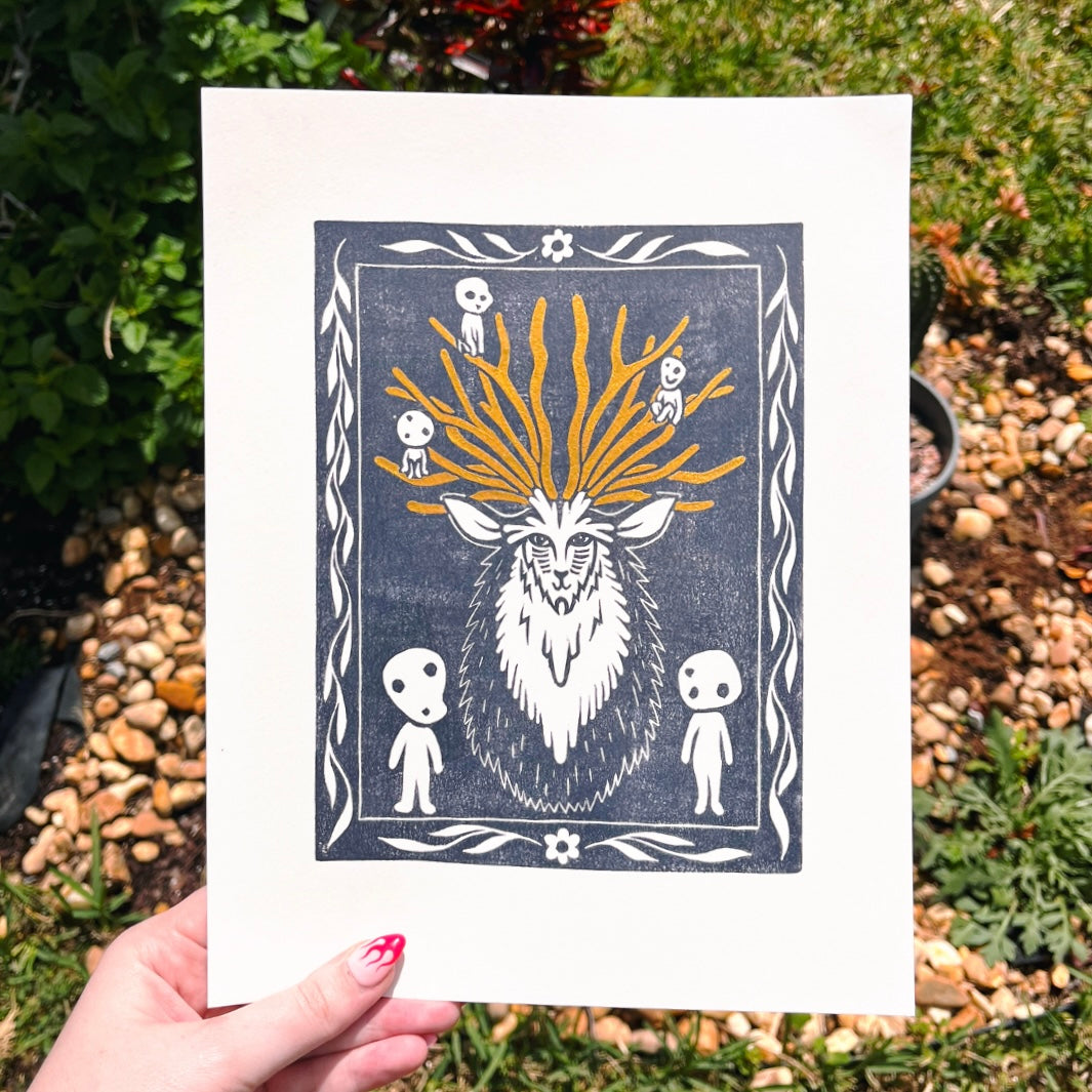 Golden Forest Spirit Print