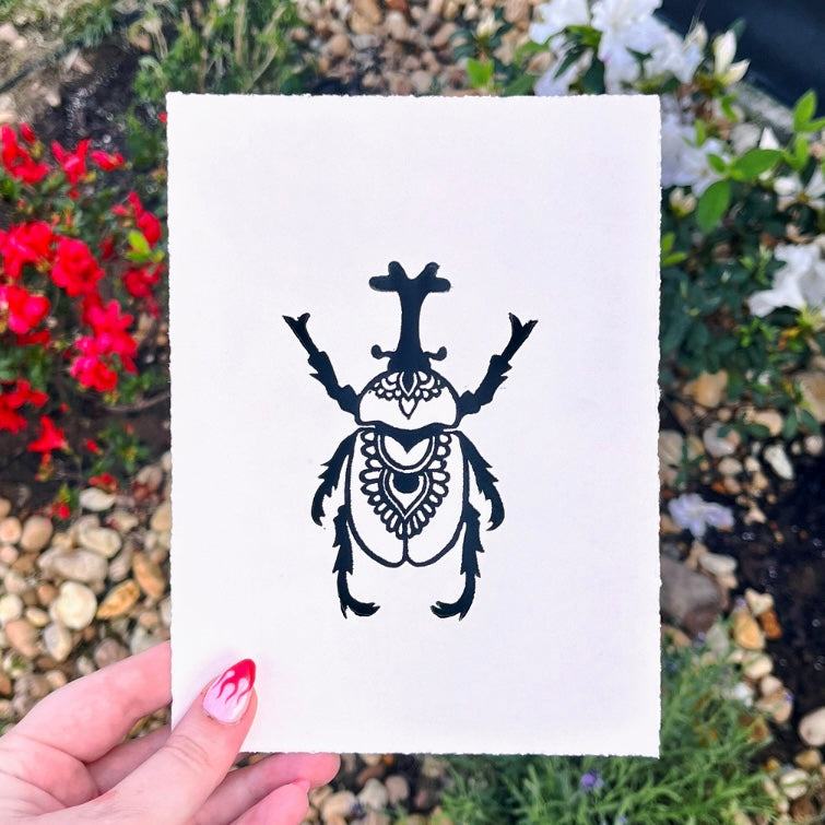 Mandala Beetle Print