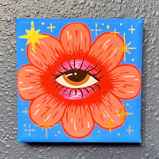 Coral Sparkle in My Eye Painting