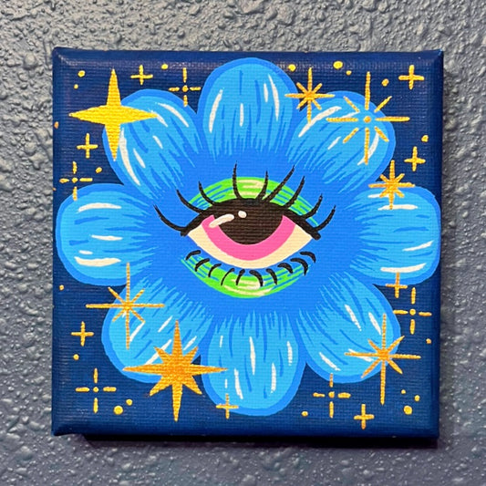 Blue Sparkle in My Eye Painting