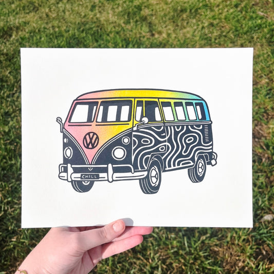 Rainbow Chill Van Print