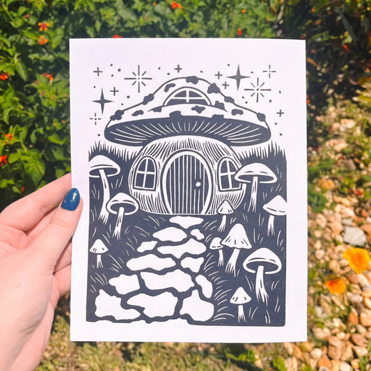 Mushroom Village Print