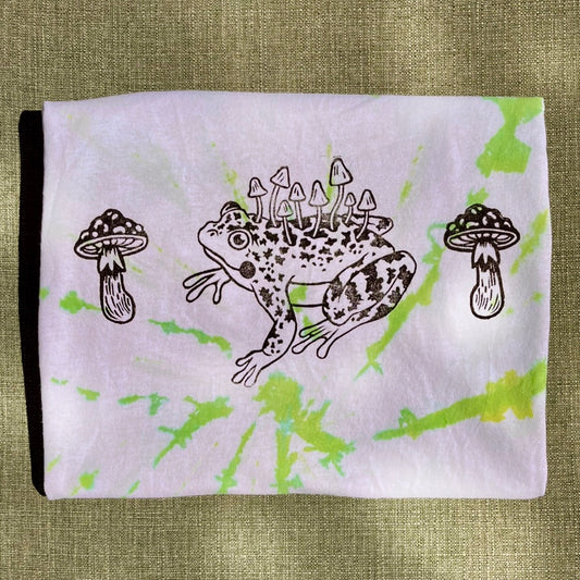 Green Tie Dyed Frog Shroom T-Shirt