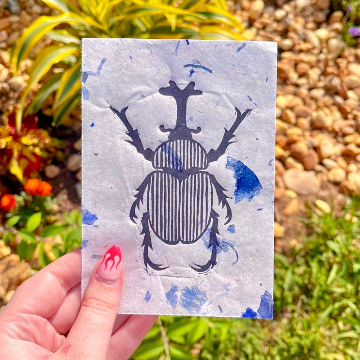 Striped Beetle Mini Print
