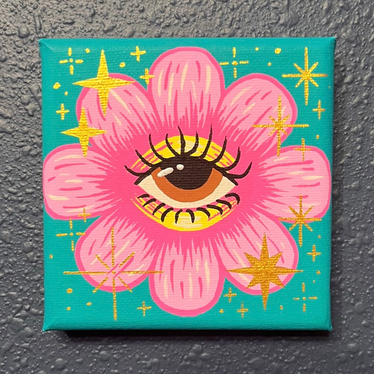 Pink Sparkle in My Eye Painting