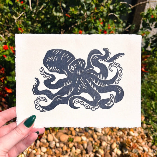 Black Octopus Print