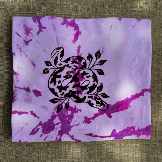 Purple Tie Dyed Leafy Snake T-Shirt